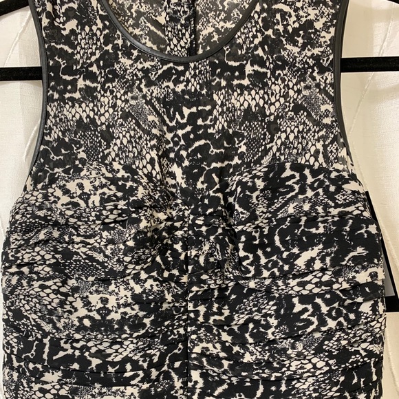 NWT H&M Ruched Animal Print Mini Cocktail Dress - Picture 3 of 10